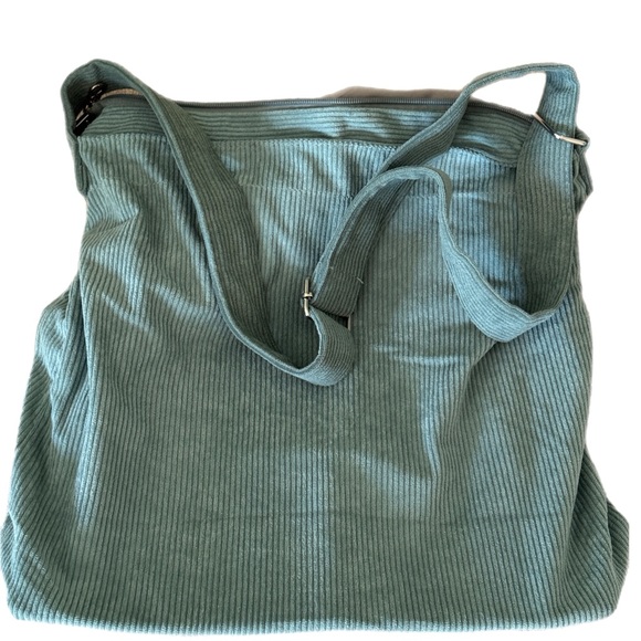 Kalidi-Casual Green Corduroy Tote Bag with Slouchy Design-NWOT - Picture 6 of 9